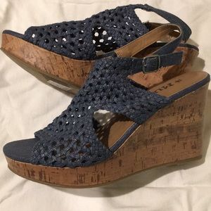Wedge crochet look sandal